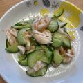 ♡khiro♡'s cooksnap of when they made やわらか塩麹ササミとキュウリの梅ワサ和え.