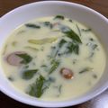 お塩と砂糖's cooksnap of when they made セロリの葉が主役★あったかミルクスープ.