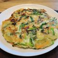 こきなりチャンネル父's cooksnap of when they made チーズにらチヂミ.