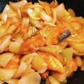 エニシ♪'s cooksnap of when they made 鮭と玉ねぎとねぎのケチャップ煮.
