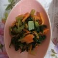 kyokoha's cooksnap of when they made 小松菜と油揚げの酢醤油和え。お弁当にも。.