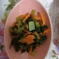 kyokoha's cooksnap of when they made 小松菜と油揚げの酢醤油和え。お弁当にも。.