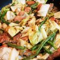 ぎっこ♬'s cooksnap of when they made 鶏もも肉とキャベツのマヨポン炒め.