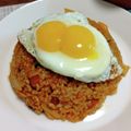 やつはしひじり's cooksnap of when they made 本場韓国直伝☆キムチチャーハン.