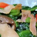 あかぷり's cooksnap of when they made つるムラサキとベーコンの炒め物.