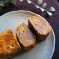 haruku221's cooksnap of when they made 糖質制限かにかまと小ねぎの卵焼き.