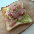 チェリチョコ's cooksnap of when they made 簡単！マグロとアボカドのブルスケッタ.