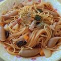 haru★mama☆'s cooksnap of when they made 残り物のコンソメスープでリメイクパスタ.
