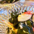 おかてくJr's cooksnap of when they made カニカマとワカメの酢の物.
