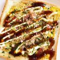 コハダちゃん's cooksnap of when they made お好み焼き風くり抜きトースト♬.