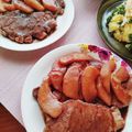 かわゆう1211's cooksnap of when they made ポークステーキのバルサミコ・ピーチソース.