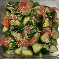 つくもぐ's cooksnap of when they made きゅうりとトマトの塩昆布梅肉和え.