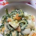 猫のミイヤ's cooksnap of when they made 決め手は塩麹☆ゴーヤとゆで卵のサラダ.