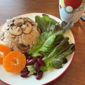 烏龍茶梅's cooksnap of when they made 【楽めし】マッシュルームのバター醤油炒飯.