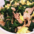 あさここなっつ's cooksnap of when they made 豚肉とほうれん草と卵の炒め物　簡単.