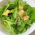 choco♪w's cooksnap of when they made 和食に合う♡アボカドと水菜のサラダ.