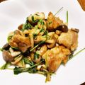 のりりん11's cooksnap of when they made 鶏肉と豆苗としめじのバター醤油照り焼き.