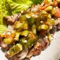 しょしんしゃA's cooksnap of when they made 豚バラ〜オクラ梅肉ソース〜.