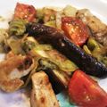 いさみょば's cooksnap of when they made 鶏むね肉と夏野菜のニンニクオイル炒め.