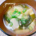 オウジリリノエ's cooksnap of when they made 豆腐とワカメの味噌汁☆.