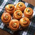 okobuta's cooksnap of when they made チーズかぼちゃパン.
