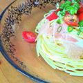 ちーまぐ's cooksnap of when they made トマト♡生ハム♡バジルの冷製パスタ.