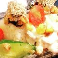 私市ビッキーズ津門巳's cooksnap of when they made とろろ海苔煮コーンマカロニトマ胡瓜サラダ.