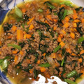 ＊SOY＊'s cooksnap of when they made 小松菜と豚ひき肉のオイスターソース炒め.