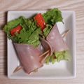 アクセル☆'s cooksnap of when they made レタスとかにかまのロースハム巻き☆.