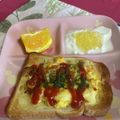 クック49L4Ho☆'s cooksnap of when they made 朝ごはん＊エッグチーズトースト♡.