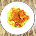 LimeLunch's cooksnap of when they made エビとベーコンのトマトソース.