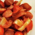 yikar1's cooksnap of when they made お弁当に♫ウインナーと玉ねぎのケチャ炒め.