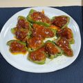tomtaka's cooksnap of when they made ピーマンの中華風肉詰め煮アンカケ.