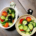 s06007's cooksnap of when they made わかめときゅうりとミニトマトの酢の物.