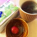 FUHAKKY's cooksnap of when they made ミントティ一を蜂蜜漬けの梅干しと共に♬.