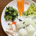 norima＊'s cooksnap of when they made 離乳食♡オクラとほうれん草のごま和え.