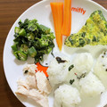 norima＊'s cooksnap of when they made 離乳食♡オクラとほうれん草のごま和え.
