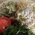 Yokchina's cooksnap of when they made トマトとしらすの大葉サラダ.