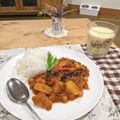 ⁂山暮らしわんこ⁂'s cooksnap of when they made ジャガイモとひよこ豆のインド家庭カレー.
