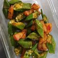 まな姫's cooksnap of when they made おくらとベーコンのカレー炒め.