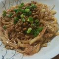 レオン犬's cooksnap of when they made ちくわの梅マヨ焼きうどん♪.
