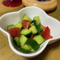 ゆいランラン's cooksnap of when they made きゅうりとトマト　私の一番好きな食べ方.
