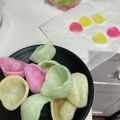 ＊ちょも＊'s cooksnap of when they made ノンオイル♪レンジで出来るエビせんべい✡.