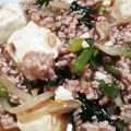 tmm☆1212's cooksnap of when they made 小松菜とひき肉豆腐の甘辛炒め.
