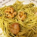 ekyy's cooksnap of when they made ★大葉と海老のジェノバ風パスタ.