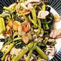 みまゆ's cooksnap of when they made ワインに合う♪空芯菜と豚肉のにんにく炒め.