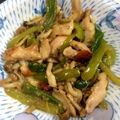 ゃゃッキりん梵's cooksnap of when they made 鶏肉と梅で.和風チンジャオロース.