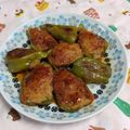 赤い電話's cooksnap of when they made 鳥ひき肉でピーマンの肉詰め.