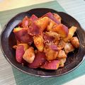 FGO☆'s cooksnap of when they made さつまいもと鶏肉のコチュジャン炒め.