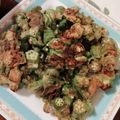 オペル's cooksnap of when they made 大葉大量消費☆オクラかき揚げ.